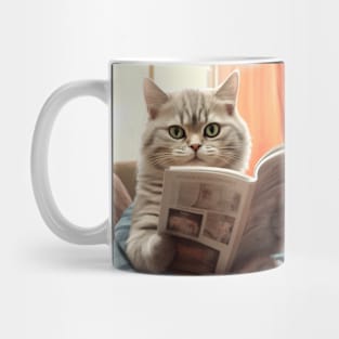 Scholarly Paws: Kitten's Quiet Afternoon Mug